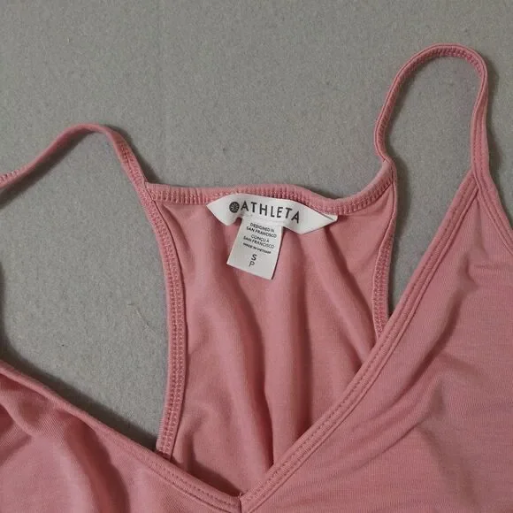 Athleta Calm Cool Pajama Set Size Small Pink Elastic Waistband - Picture 8 of 11